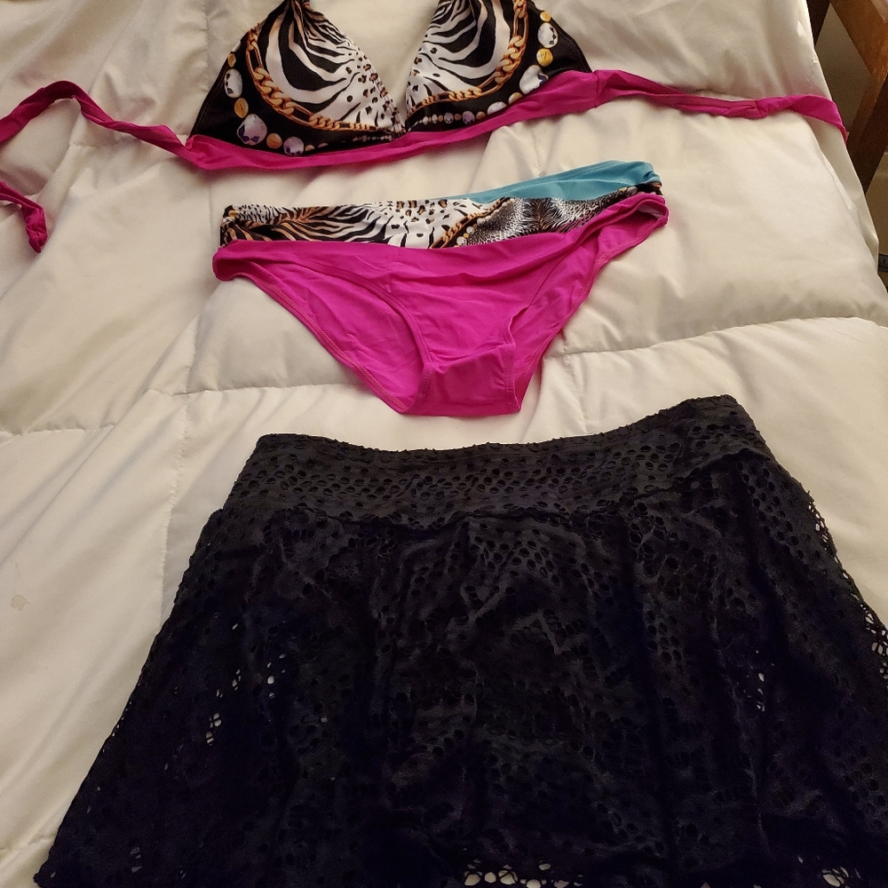Bikini and skirt